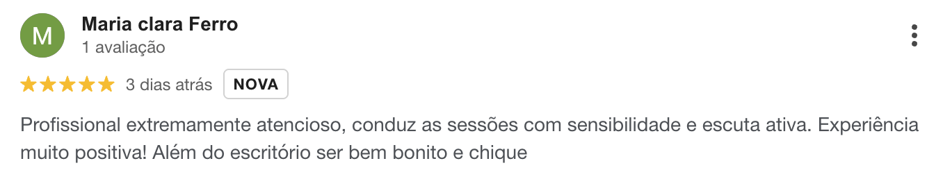 Avaliação de Maria Clara Ferro